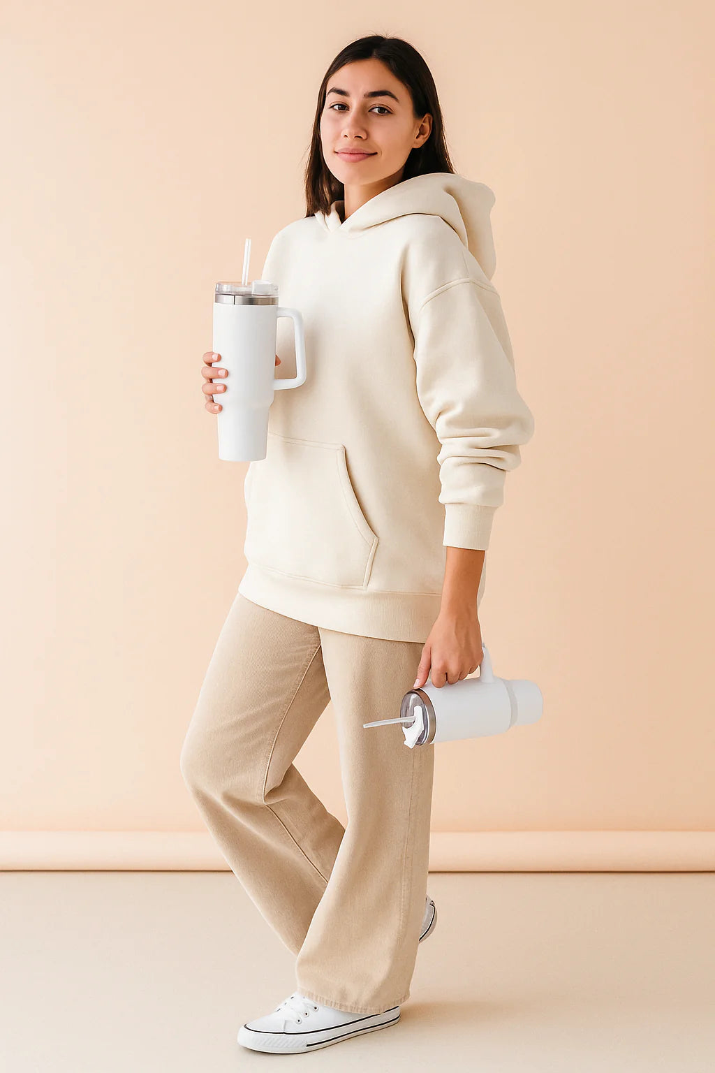 Insulated Travel Mug with Handle | 40oz Stainless Steel Tumbler with Lid