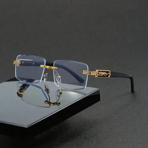 Title: Stylish Navy Cap & Gradient Sunglasses Set