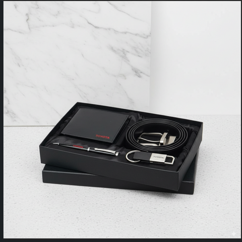 Premium Gift Set for Men – Wallet, Belt, Pen & Keychain