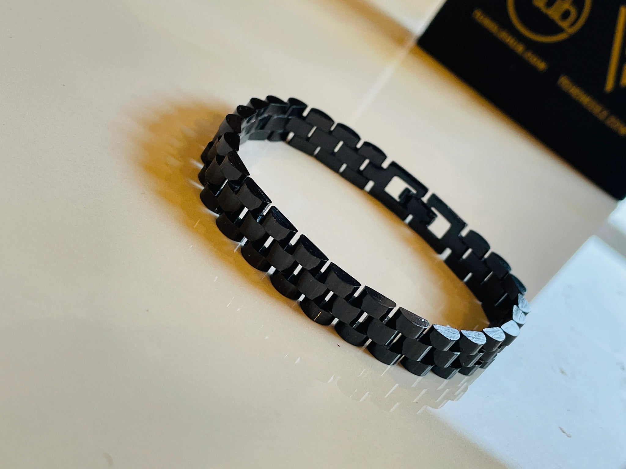 Men’s Black Jewelry Set | Stainless Steel Bracelet & Rings (3-Piece Set)